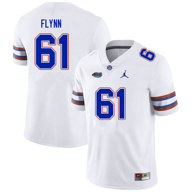Men #61 Nicolas Flynn Florida Gators College Football Jerseys Sale-White
